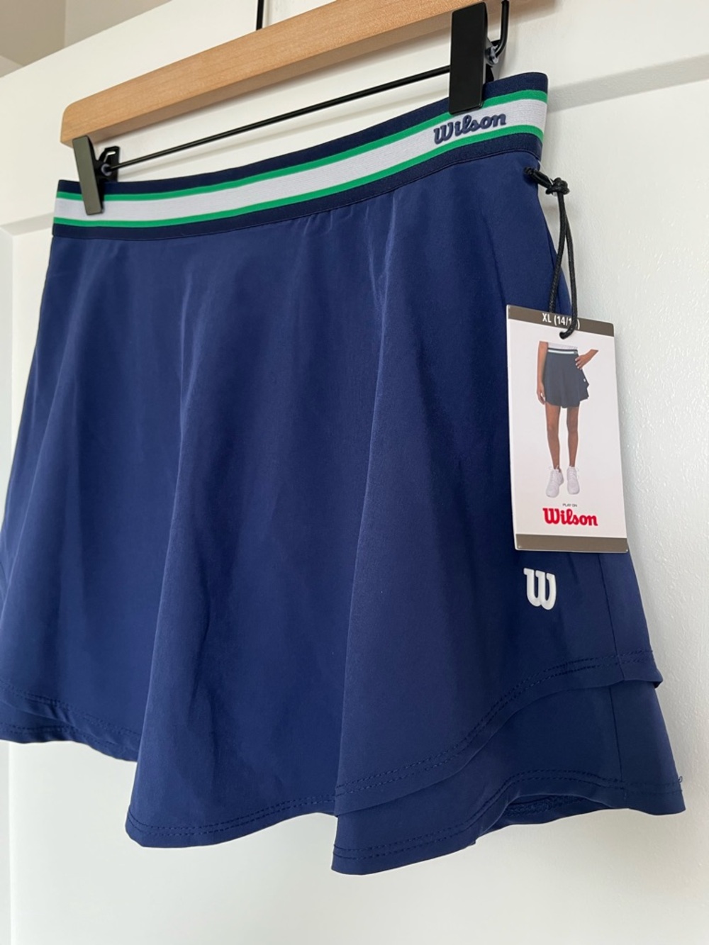 Wilson Tennis Skirt Skort XL 14/16 NWT Blue Athletic Pickleball Golf Activewear